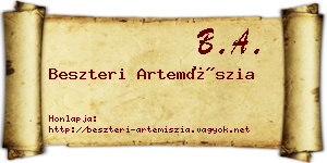 Beszteri Artemíszia névjegykártya
